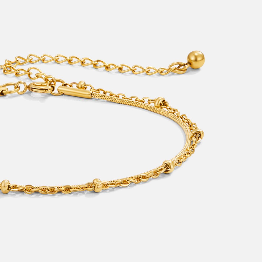 Sparkling Double Chain Bracelet - Genève