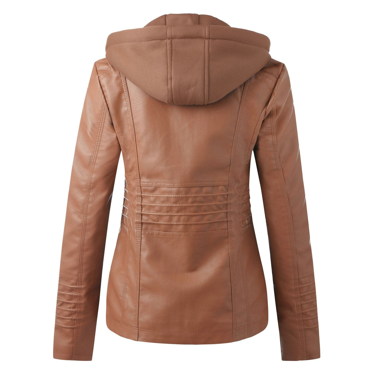 Leather Jacket with Hood and a Modern Look