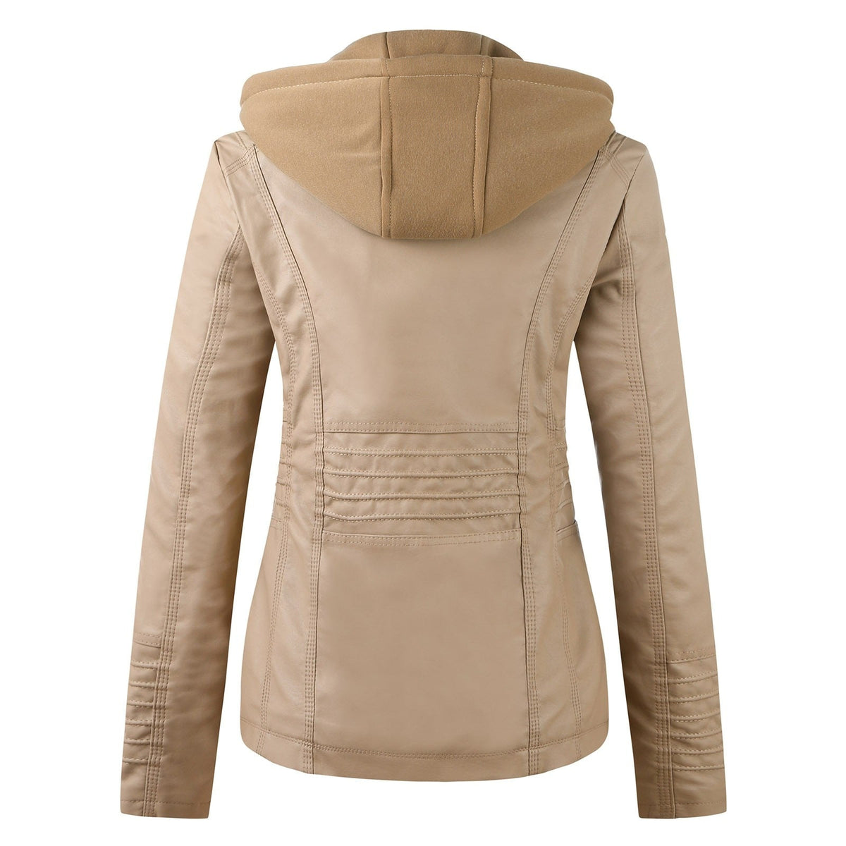 Leather Jacket with Hood and a Modern Look