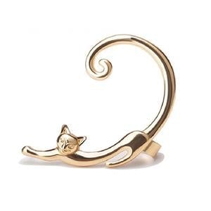 Luxury Silver Cat Earrings