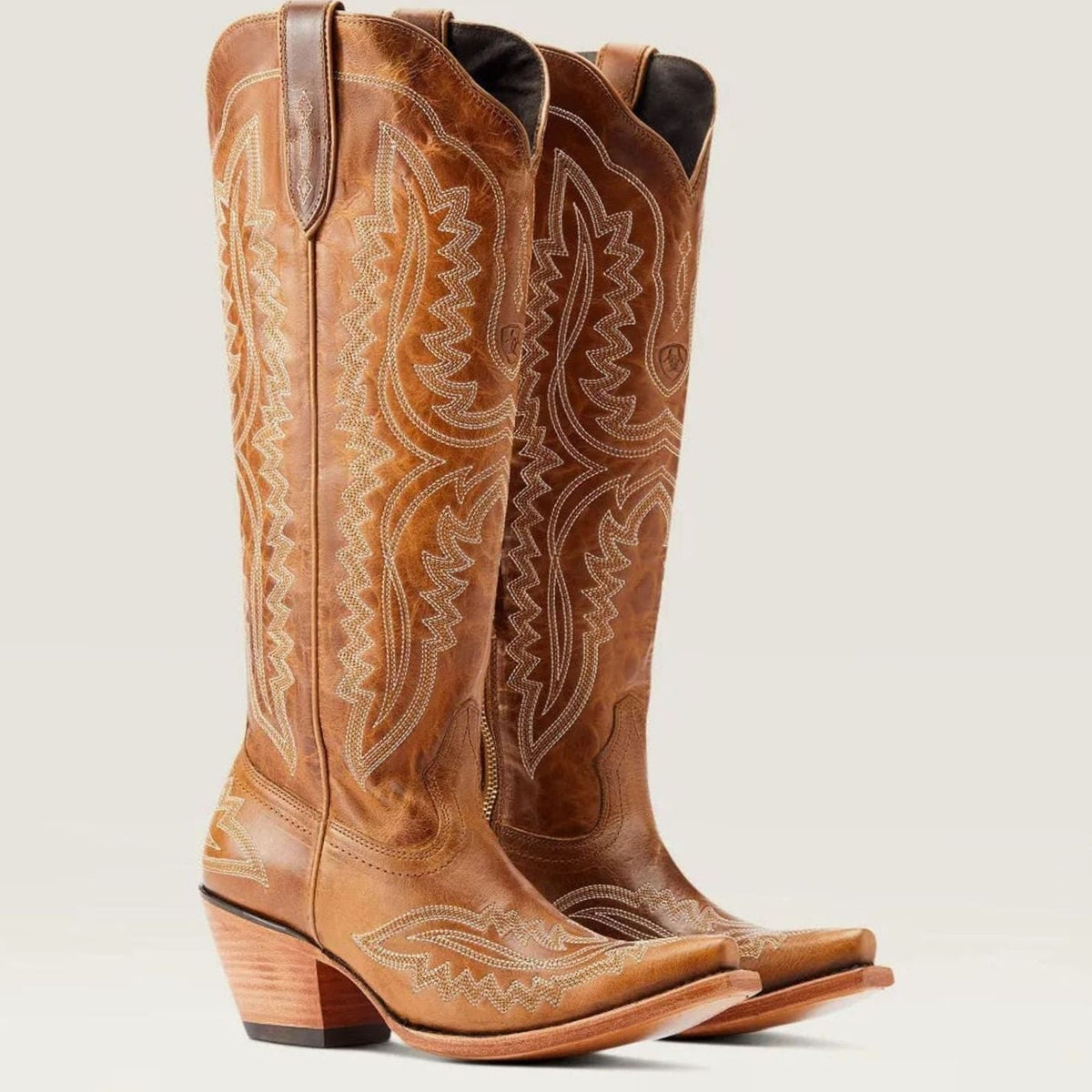 Quintessa - Women's Embroidered Cuban Heeled Cowboy Boots
