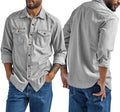 Raiver - Men's Denim-Style Button-Up Shirt