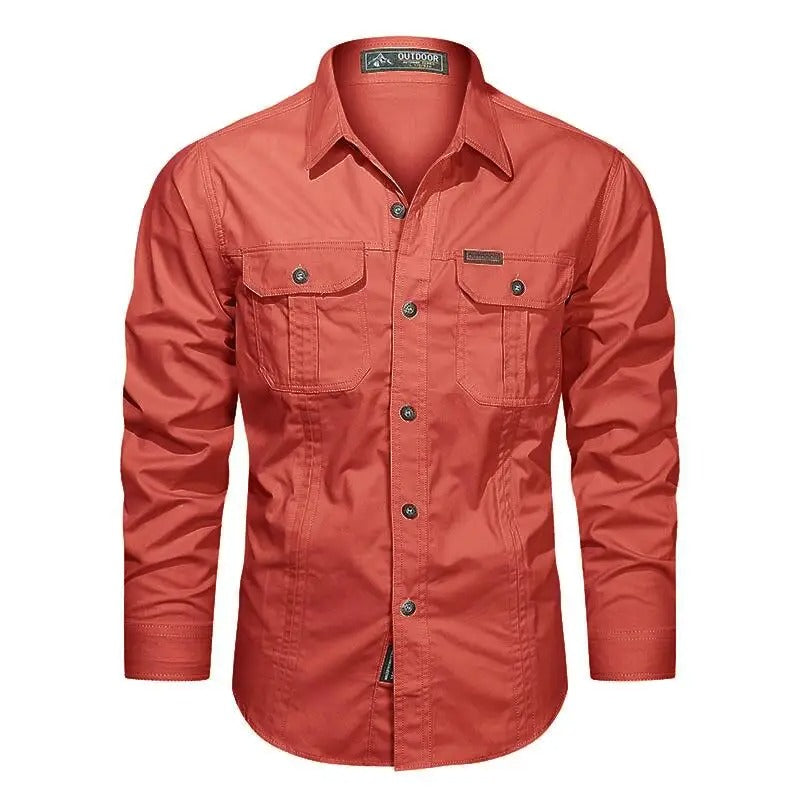 Men's Long Sleeve Button-Up Utility Shirt