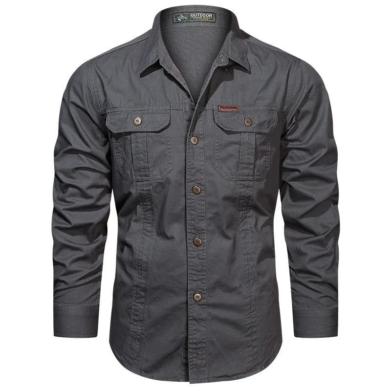 Men's Long Sleeve Button-Up Utility Shirt