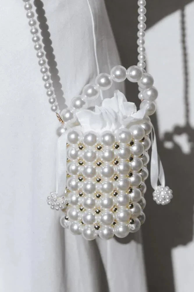 Modern Renate Pearl Bucket Bag