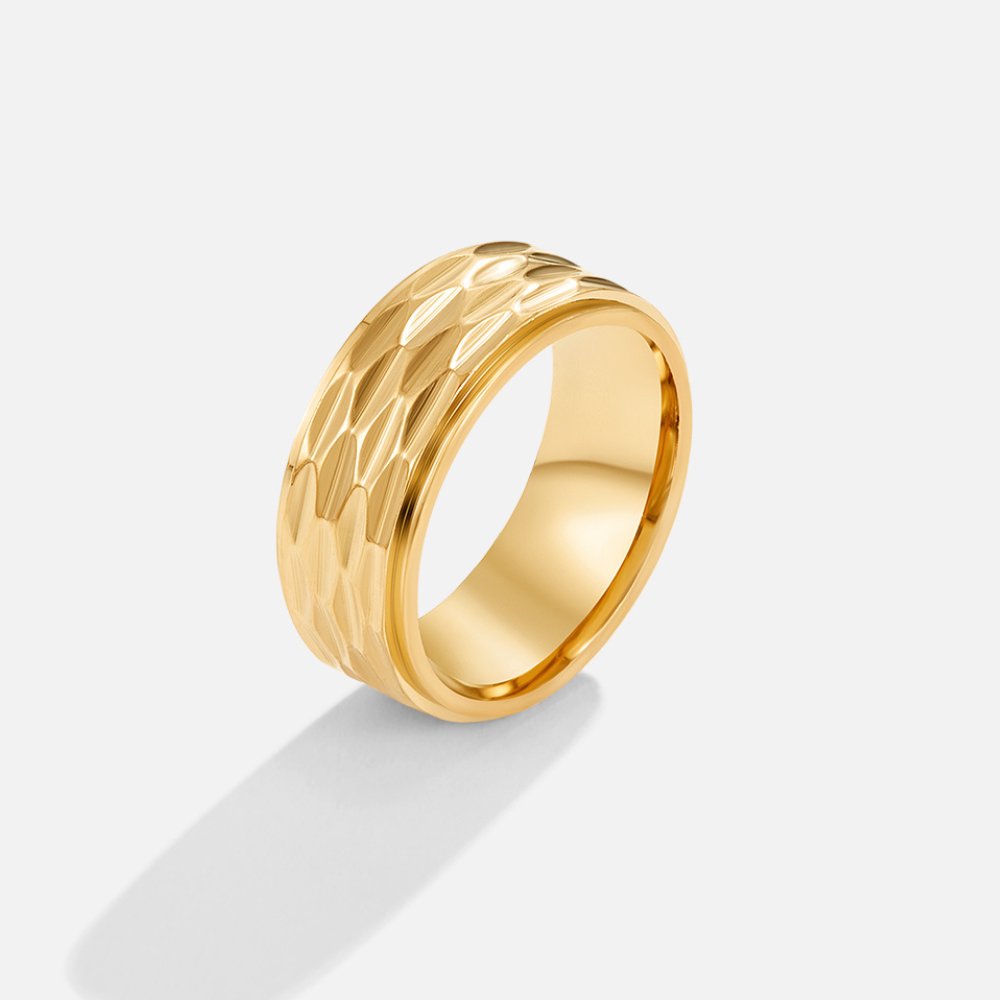 Rene Chunky Gold Bead Ring