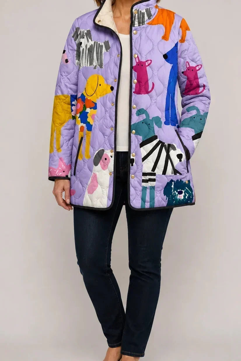 Juniper – Floral Print Quilted Puffer Jacket