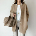 Shiela - Women's Wool Button-Front Cardigan