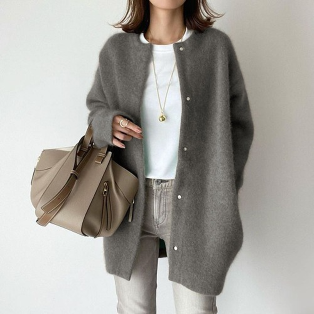 Shiela - Women's Wool Button-Front Cardigan