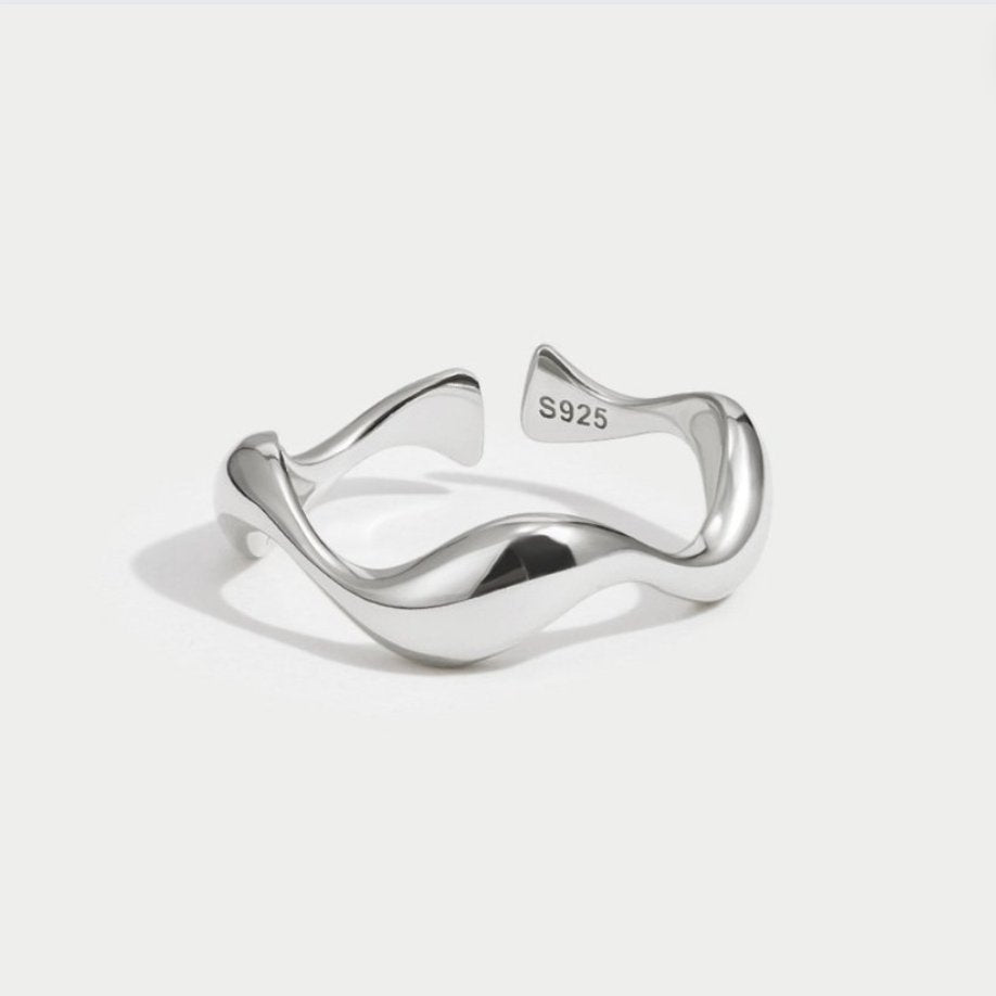 Ione Adjustable Silver Ring