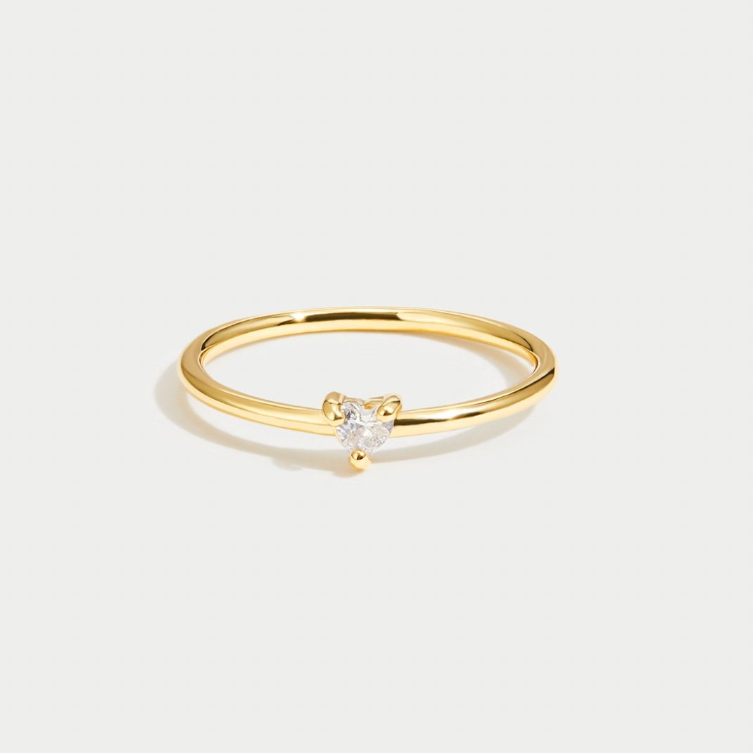 Petite Love Crystal Heart Ring