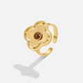 Lucky Flower Tiger's Eye Ring