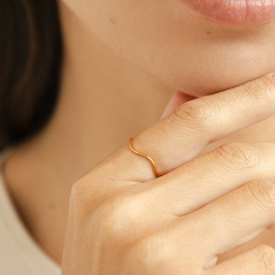 Tina Gold Stackable Ring