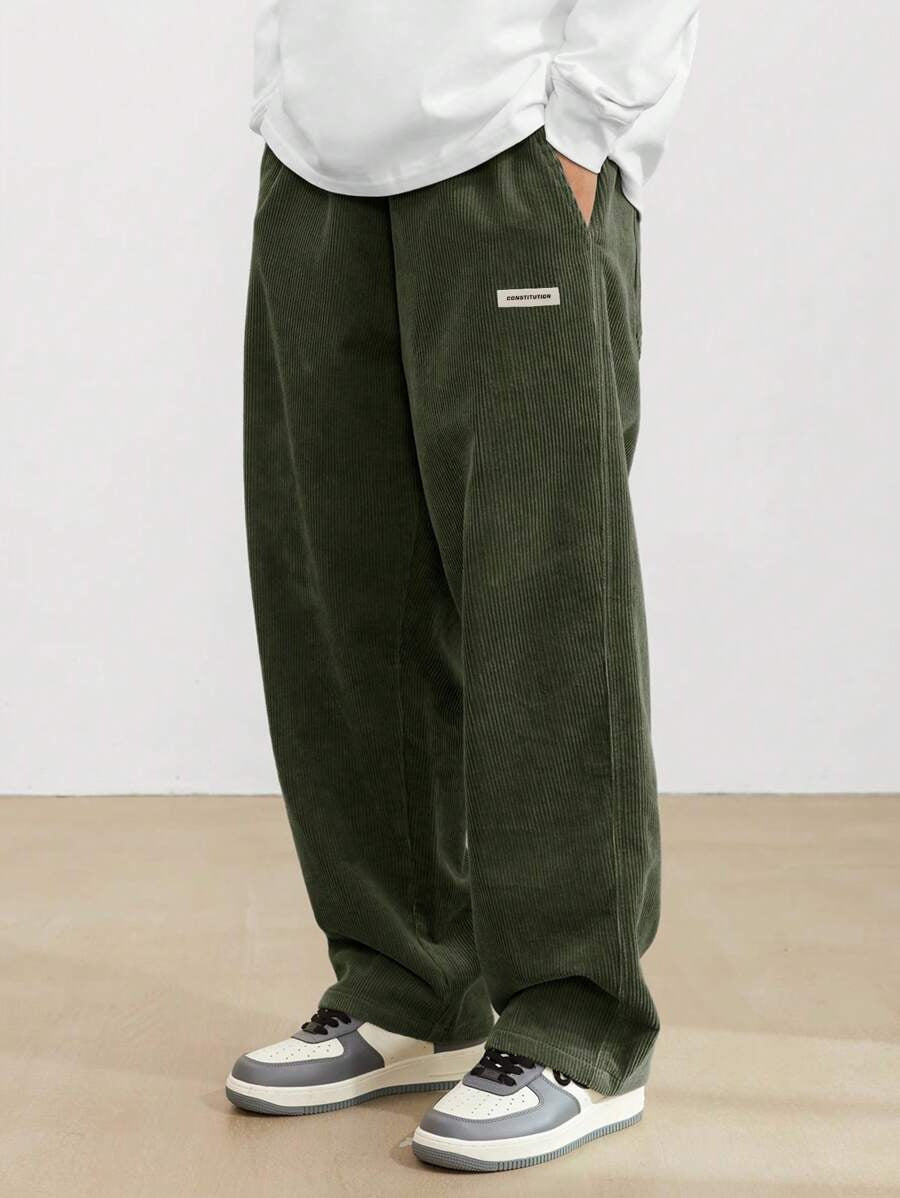 Tom - Men's Wide Baggy Pants with Adjustable Waist