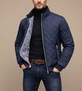 Trenton - Men's Diamond-Quilted Puffer Jacket with Fleece Lining