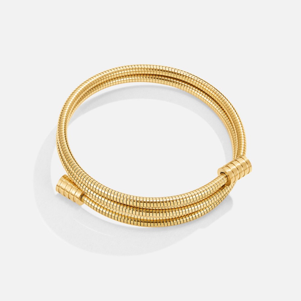 Modern Spiral Bangle Bracelet - Donatella