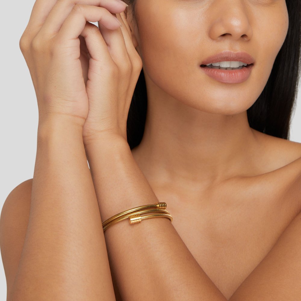 Modern Spiral Bangle Bracelet - Donatella