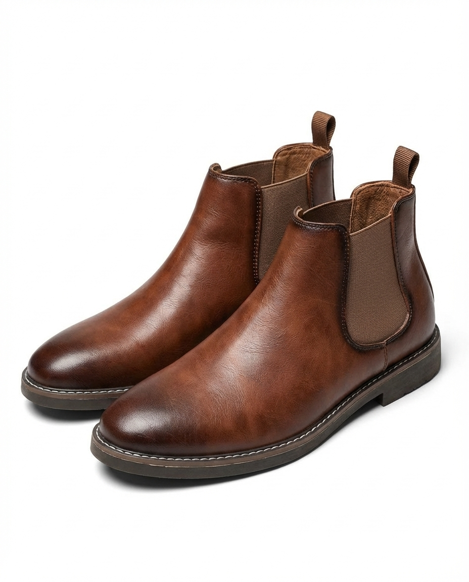 Burnished Leather Boots with Broken-In Comfort