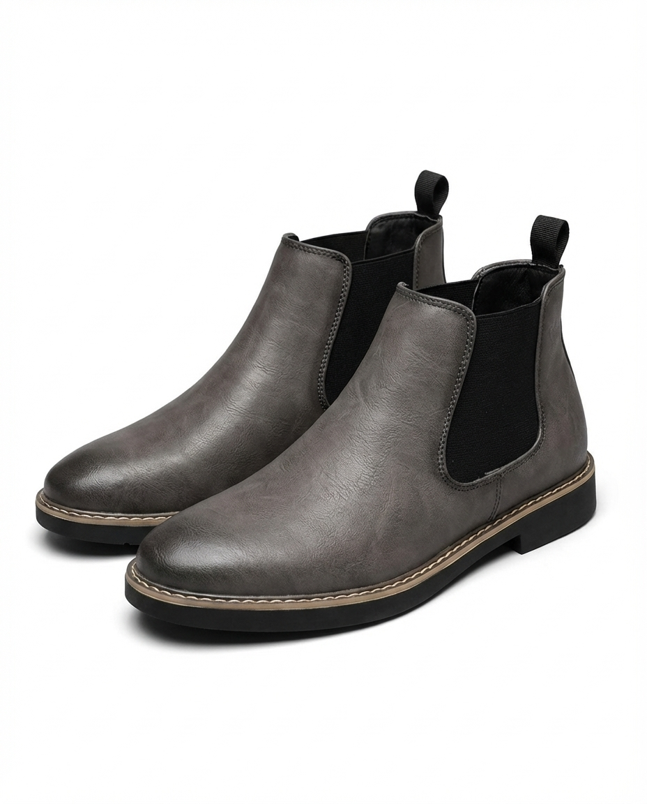 Burnished Leather Boots with Broken-In Comfort