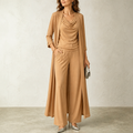 Greta – Swing Collar Cardigan Wide-Leg Pants Set
