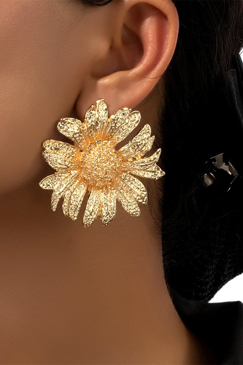 Retro Sunflower Drop Earrings