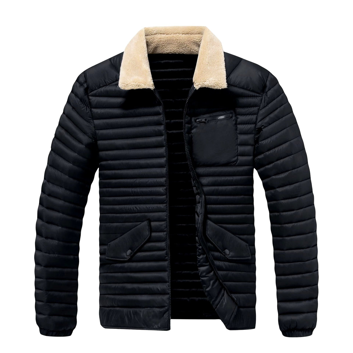 Warren - Men's Sherpa Collar Quilted Puffer Jacket