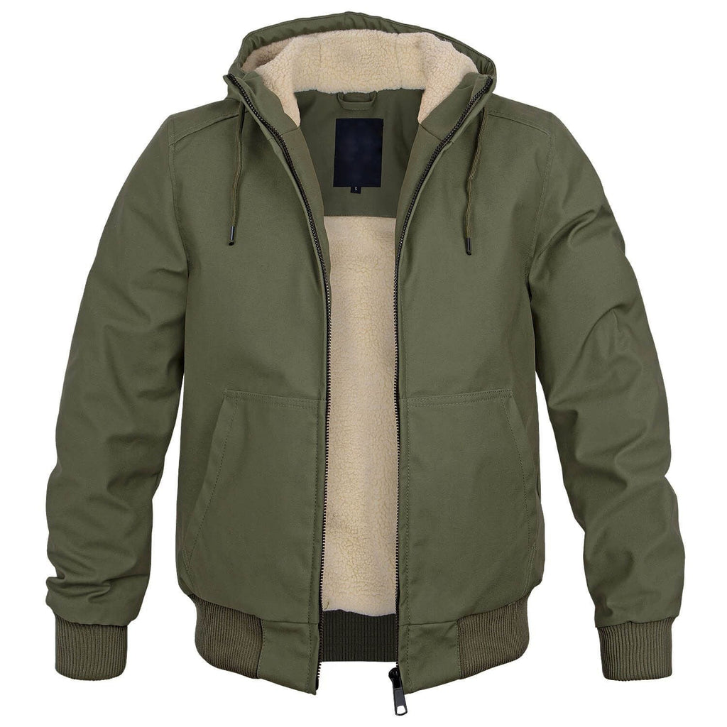 Wesley - Men's Sherpa-Lined Hooded Transitional Jacket
