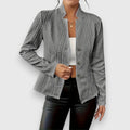 Scarlett - Women's Cable-Knit Mock-Neck Long-Sleeve Fitted Sweater