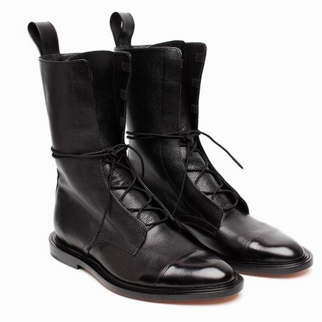 Evelyn - Women's Classic Leather Lace-Up Ankle Boots