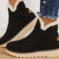 Emma - Women's Faux-Fur Lined Slip-On Warm Winter Ankle Boots
