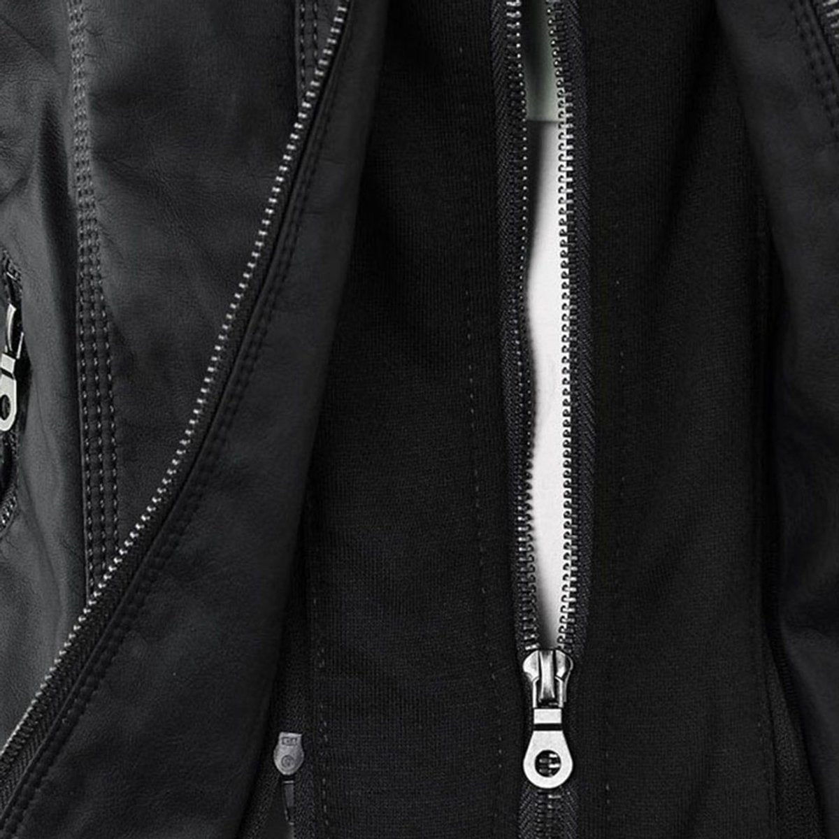 Charlotte - Women's Hooded Faux Leather Moto Coat Removable Hood