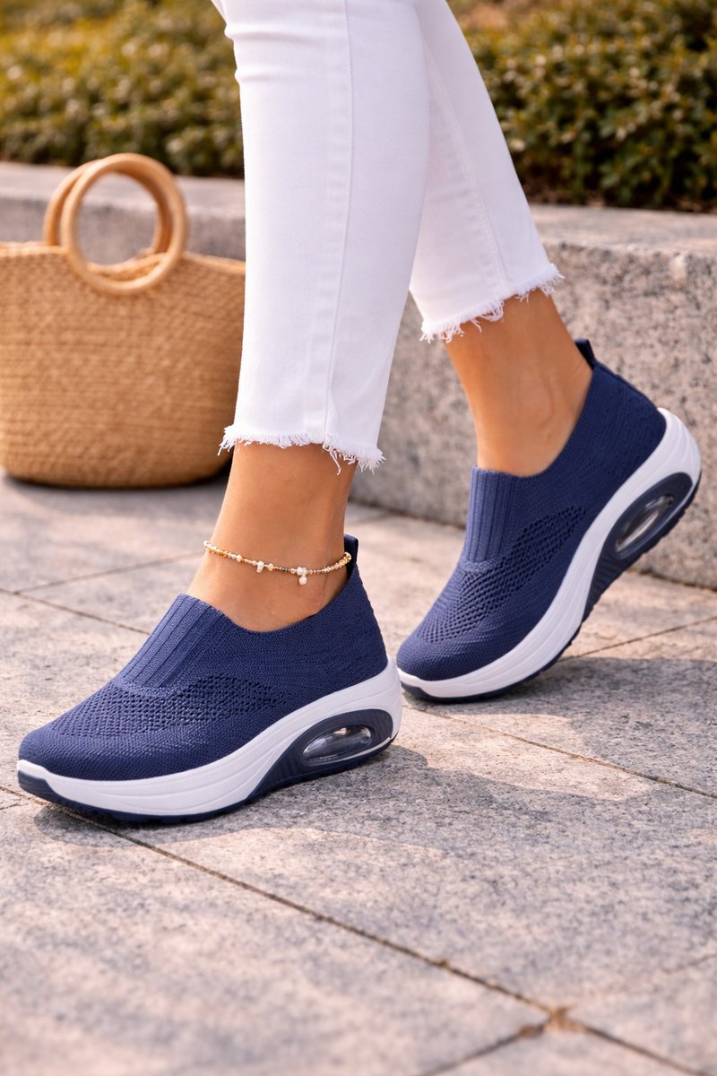 Luna - Women's Knit Slip-On Air-Cushion Walking Sneaker Boots