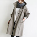 Amelia - Women's Oversized Water-Resistant Button-Front Trench Coat