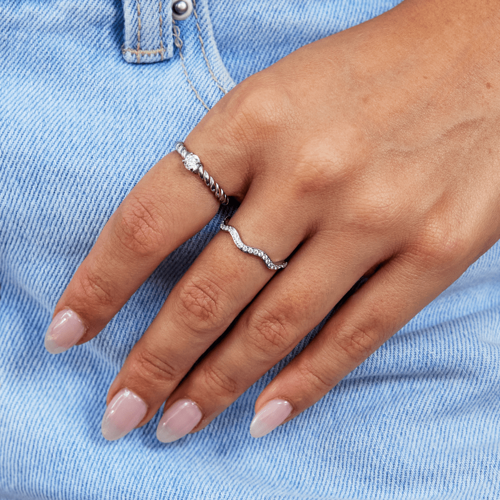 Zenya Crystal and Silver Ring